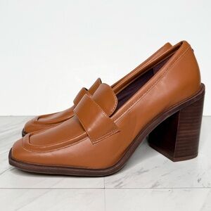 Franco Sarto Storey Faux Leather Heeled Loafer 8 1/2 M